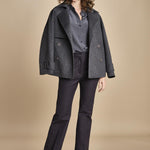 camicia da uomo in seta JOE  JF009423 0211 SMOKE joseph 