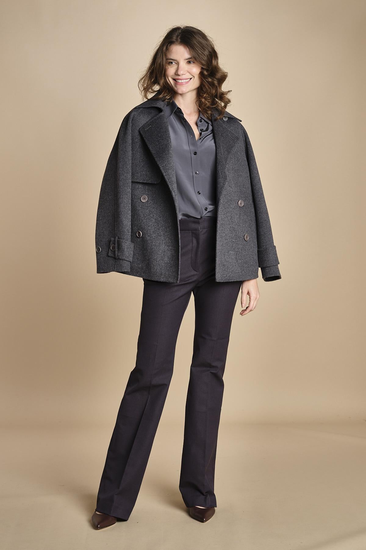 camicia da uomo in seta JOE  JF009423 0211 SMOKE joseph 