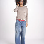 t-shirt girocollo manica lunga WSLS21 061 FRAIDED GRAIN merz b 