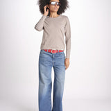 t-shirt girocollo manica lunga WSLS21 061 FRAIDED GRAIN merz b 
