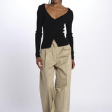 Cardigan GILI costine 5539106 BLACK herskind 