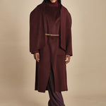 cappotto double con sciarpa VALERAN 5HA28-V01001 BORDEAUX vanessa bruno 