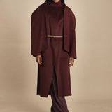 cappotto double con sciarpa VALERAN 5HA28-V01001 BORDEAUX vanessa bruno 