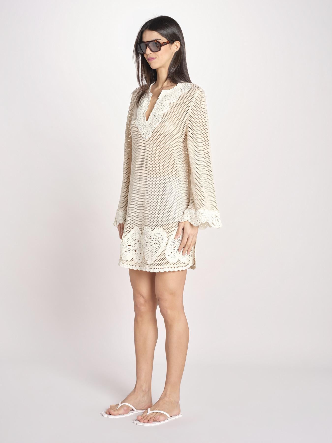 tunica in crochet MALYN TUNIC 736 CREAM sea ny 