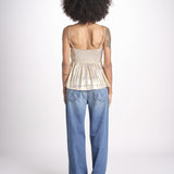 top spalline sottili arricciato sul seno WWCR01307 GOLD 700 zadig & voltaire 