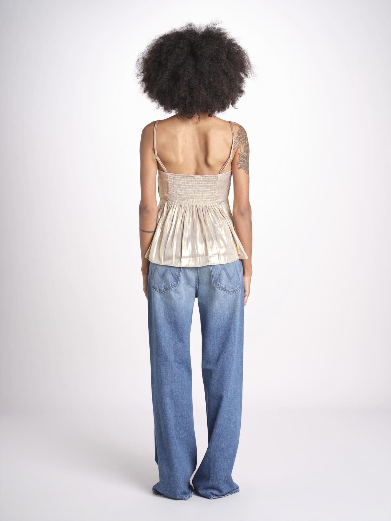 top spalline sottili arricciato sul seno WWCR01307 GOLD 700 zadig & voltaire 