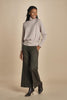 MELODIA pantalone cropped con risvolto in gabardina