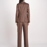 giacca in lino ad un bottone NALUT 2615041072600 037 CIOCCOLATO weekend maxmara 