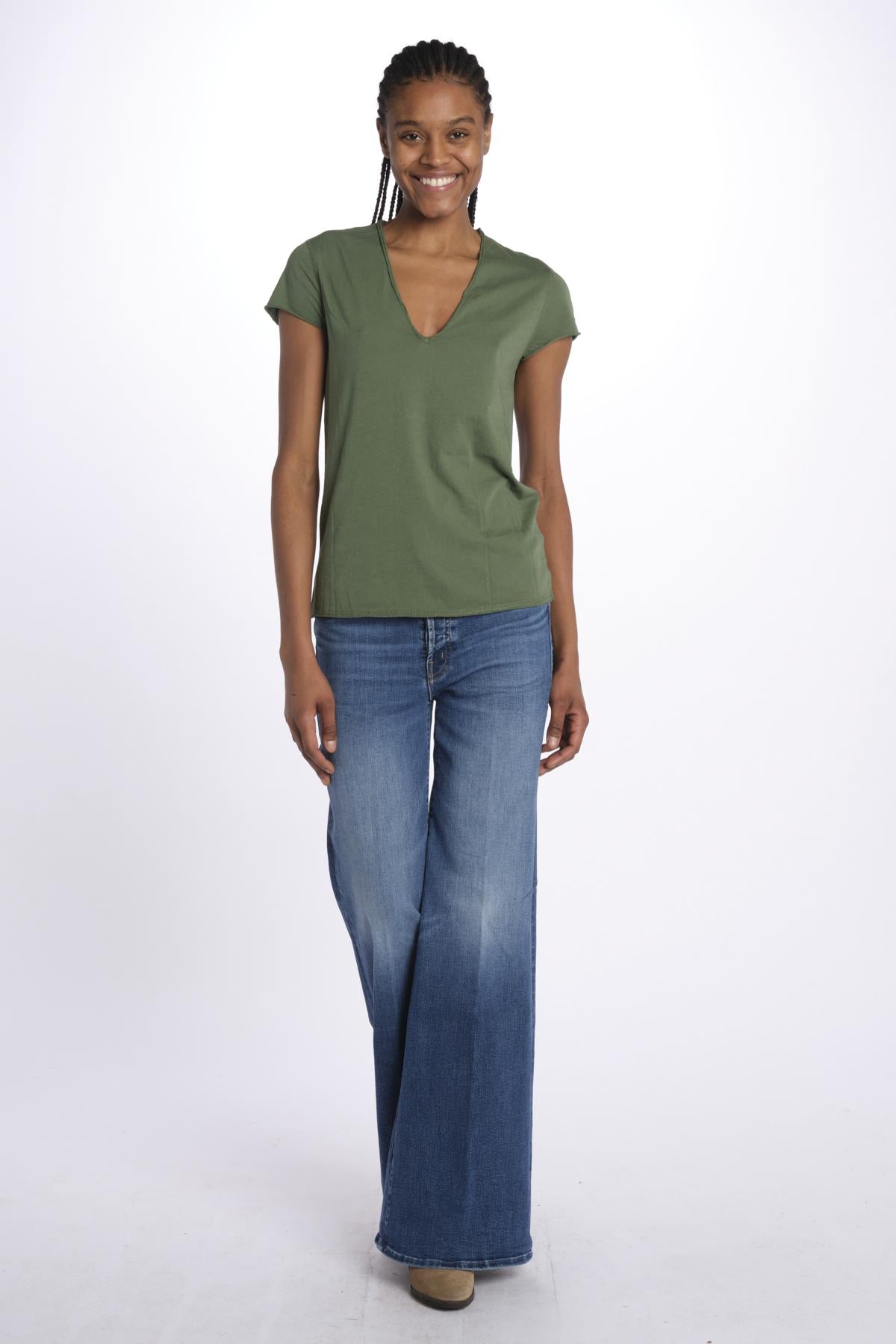 STORY CL tshirt scollo v JWTS02786 CORIANDER zadig & voltaire 