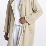 1632 cappotto lungo lino doppiato 1632 NATURAL dusan 