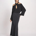 gonna lunga in seta 40702-412 NERO 88 federica tosi 