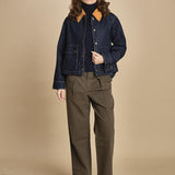 giubbino in denim. J423B912 MIDNIGHT RINSE MIDRI the GREAT 