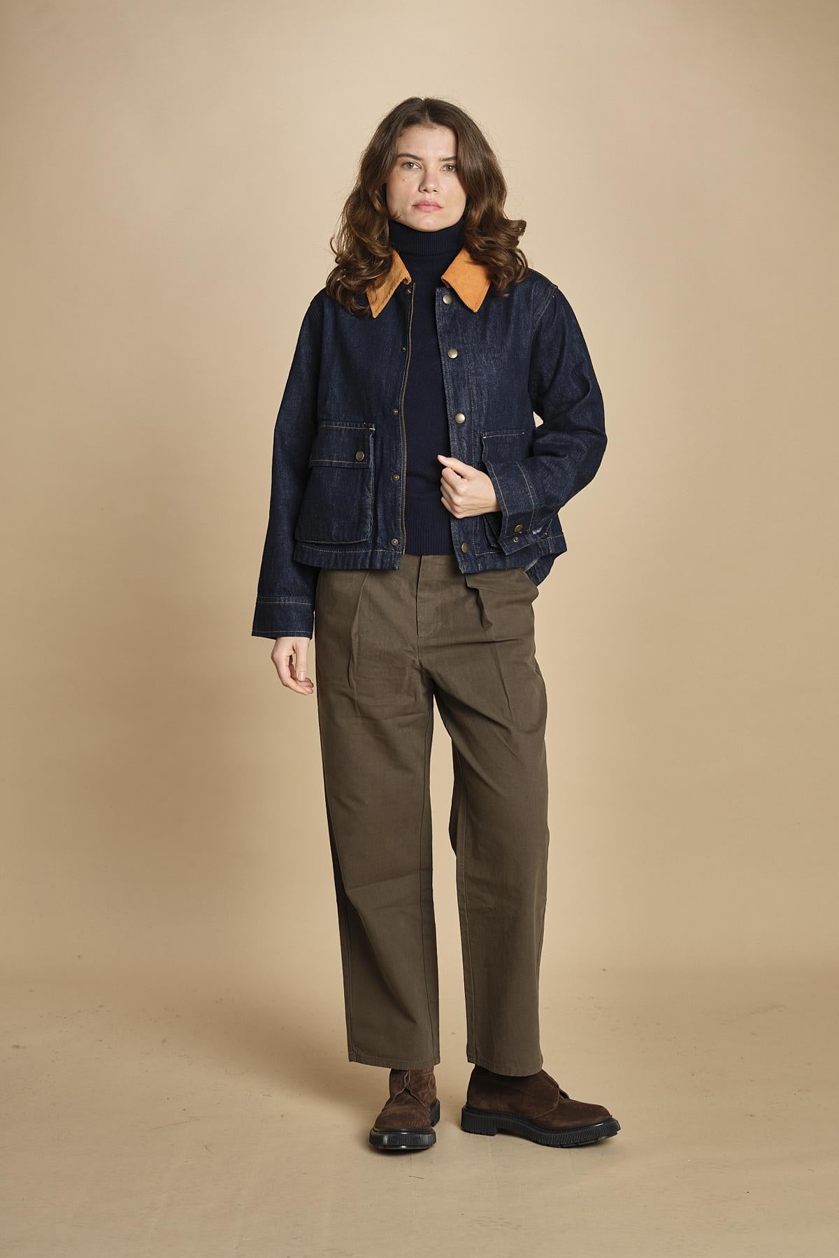 giubbino in denim. J423B912 MIDNIGHT RINSE MIDRI the GREAT 