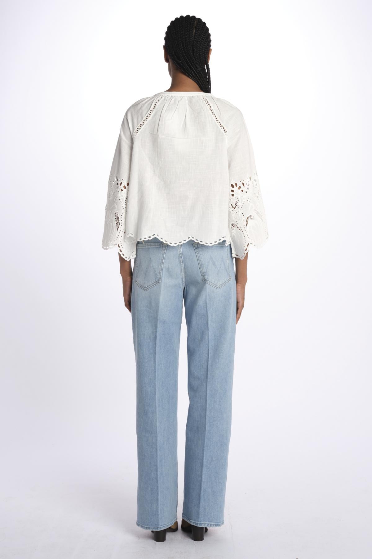 Camicia con ricami ASHU TOP ANTIQUEWHITE scarlett poppies 