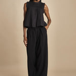 top plisse senza maniche LARISSA 107 BLACK BLACK sea ny 