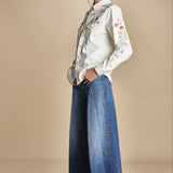 camicia denim con disegni ricamati 21126 THE ALL MY EXES 1494 mother 