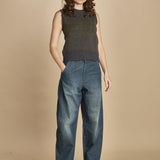 gilet jaquard. PUL0296 GRI5925W soeur 