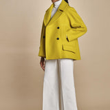 peacot doppiopetto A LINE PEA JACKET A19FV02 NS77 YELLOW martin grant 