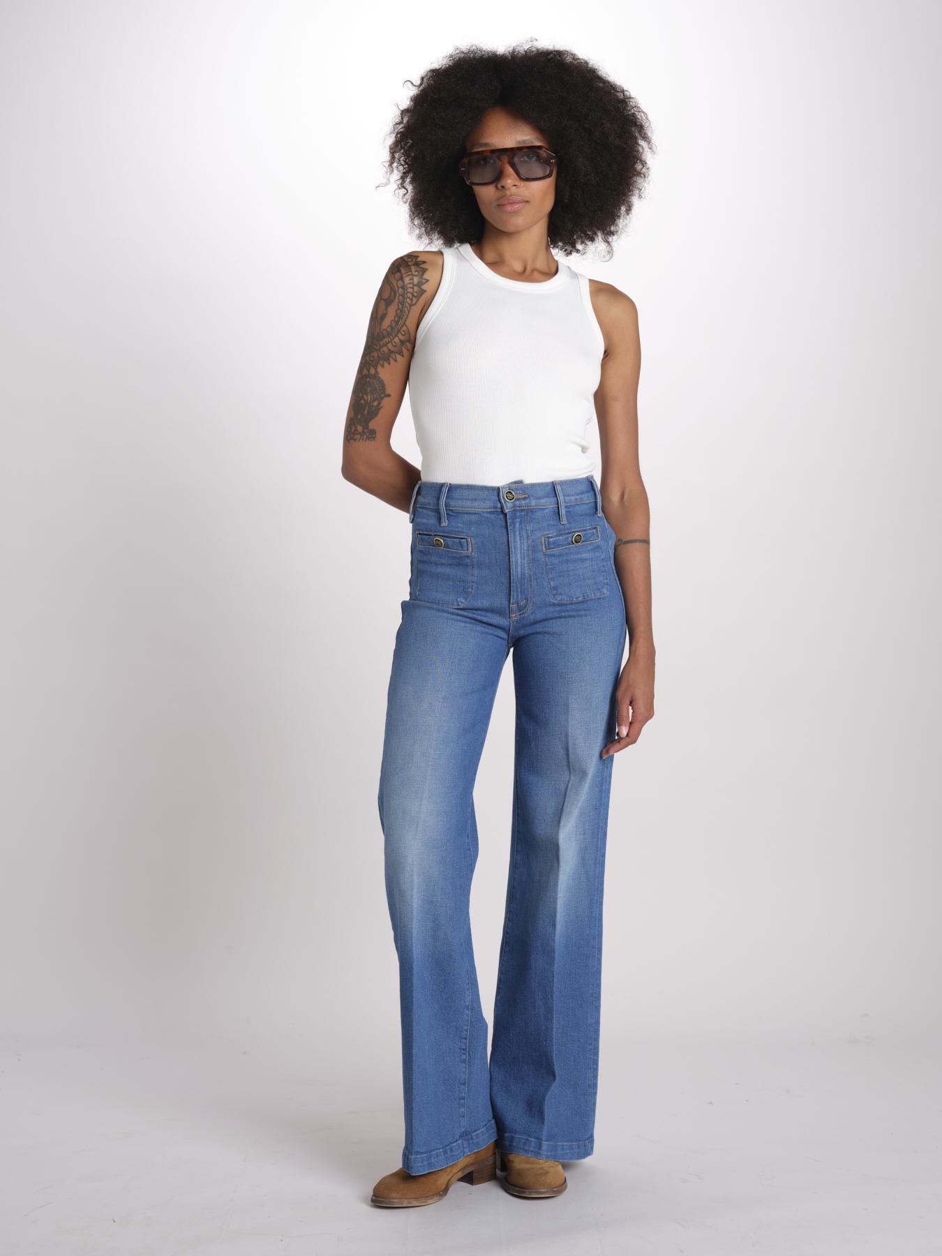 STASHED HUSTLER ROLLER SNEAK denim con taschine e bottoni 12238-1423 STESHED HUSTLER ROLLER SNEAK WKM WHISK ME AWAY mother 