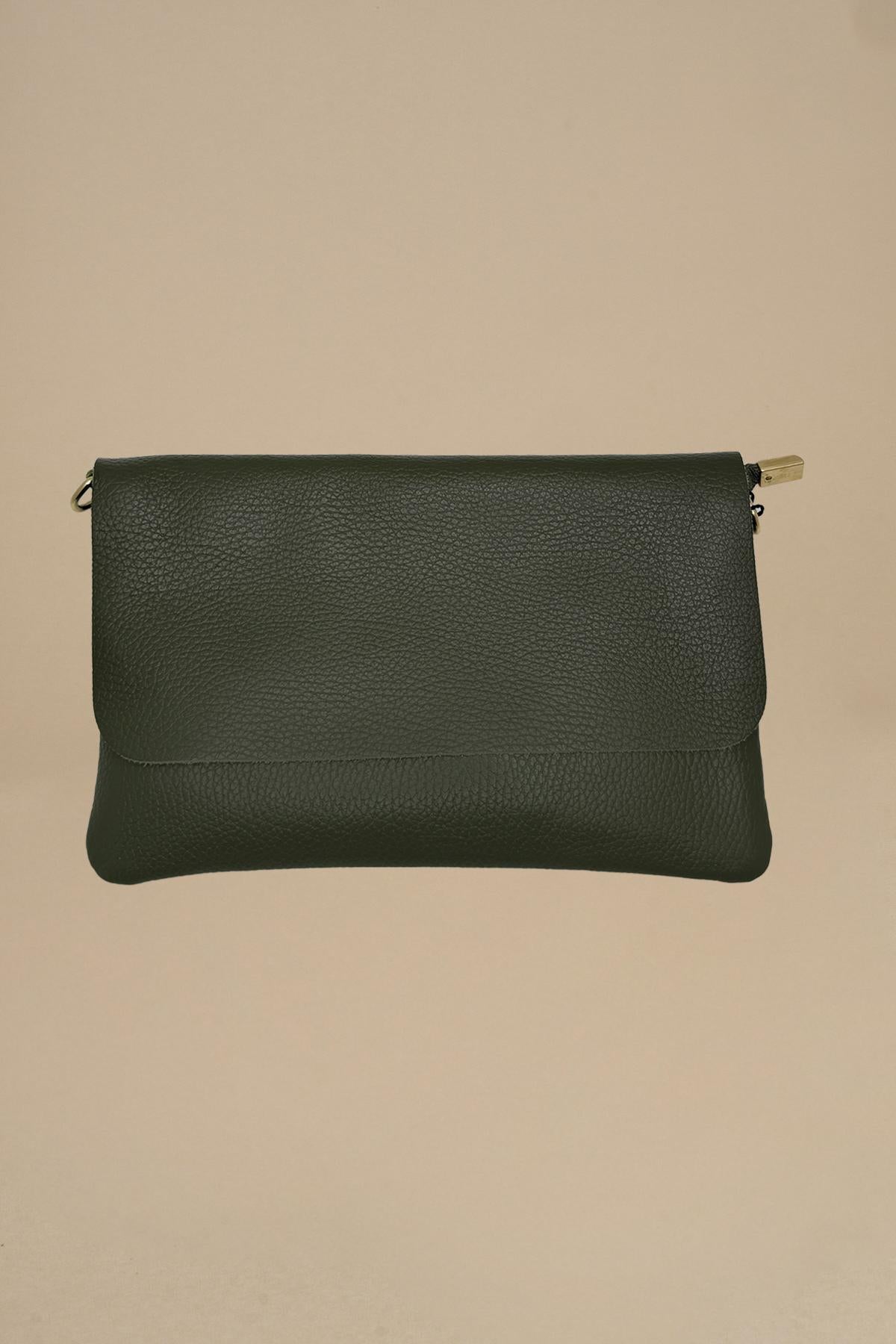 pochette in pelle con tracolla MINI SALLY BS0410 14VERDE borse 