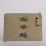 3 TARTARUGHE pochette grande P0756 BE benaras soleil 