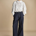 CHETNA TOP camicia maniche a palloncino CHETNA TOP SIMPLY WHITE scarlett poppies 