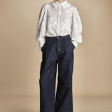 CHETNA TOP camicia maniche a palloncino CHETNA TOP SIMPLY WHITE scarlett poppies 