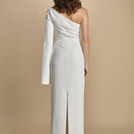 maxidress monospalla con manica a campana ALINA WHITE solace 