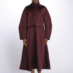 Bomber MERLOT CROPPED raso 4299 BURGUNDY rebecca vallance 