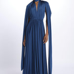 ALLUIM DRESS abito lungo ALLIUM DARK PETROL nash 