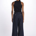 Pantaloni con pences KATHERINE PANT BLUEDENIM jejia 