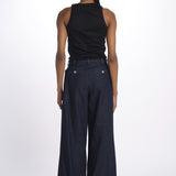 Pantaloni con pences KATHERINE PANT BLUEDENIM jejia 