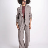 blazer due bottoni in lino LIVI STRUCURELINEN DOVE GREY true avenue 