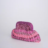 SIS cluctch bag uncinetto multicolor SIS ROSA VIOLA nadia dafri 