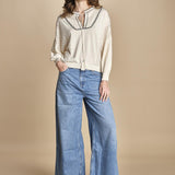 maglia over traforata BAUSCA ECRU ba&sh 