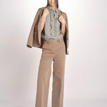Camicia a righe con rouches P29D0GEMMA seaweed massimo alba 