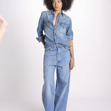 camicia texana in denim NTEX KT001 D450 fortela 