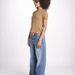 t-shirt manica corta in cotone organico WTEE03 162 DUSTED KHAKI merz b 