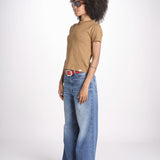 t-shirt manica corta in cotone organico WTEE03 162 DUSTED KHAKI merz b 