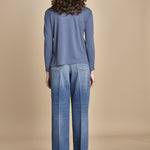 TACY camicia in jersey BETB500 STEEL BLUE hartford 