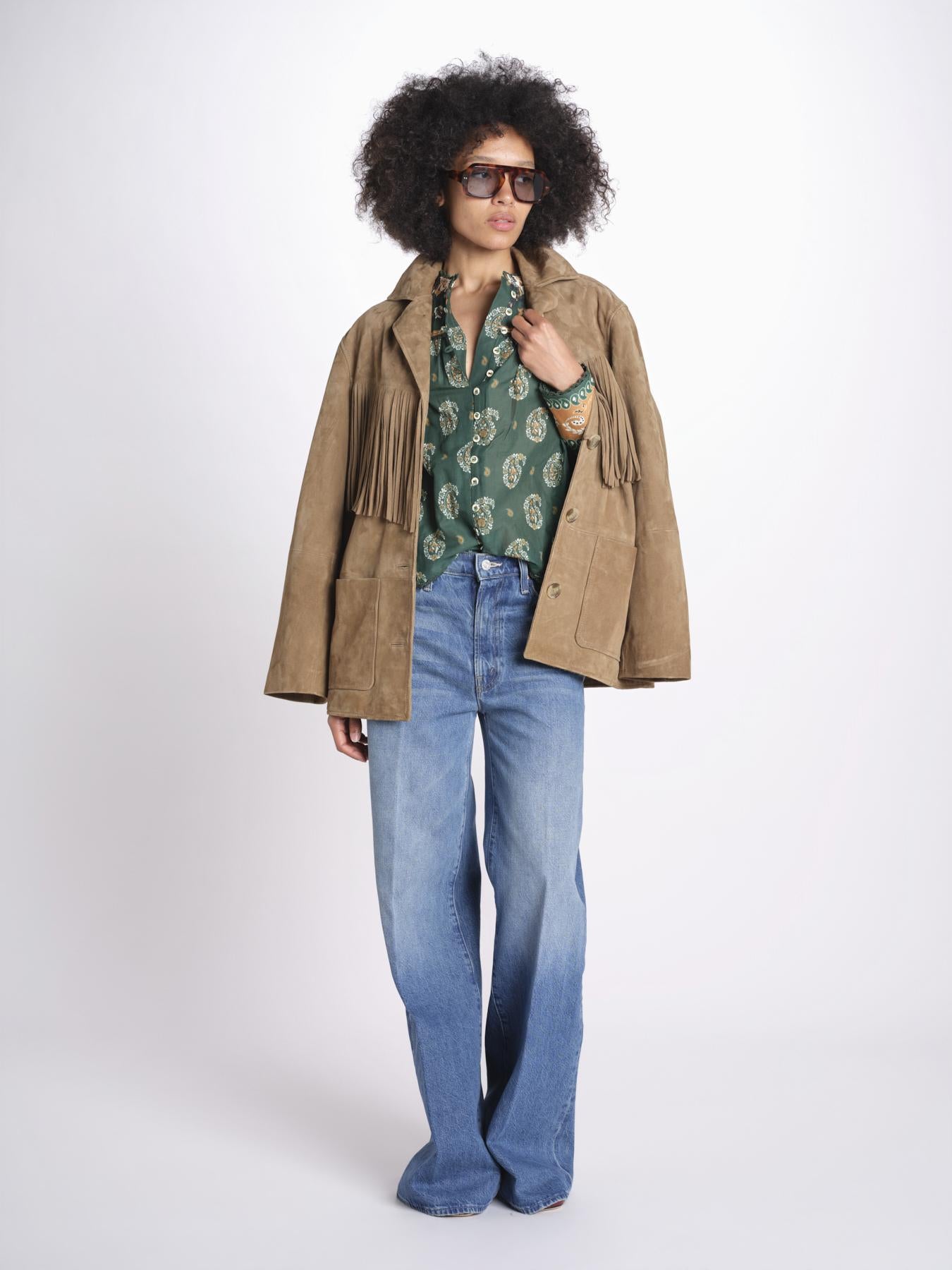 camicia m/l stampa paisley 351137 AYLA GREEN 26009 farm rio 