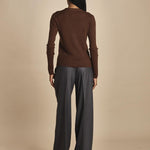 MIL LAU2 cardigan a costine fin.16 MIL LAU2 E22220 CIOCCOLATO milaura 