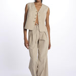 Gilet linen 252-1701 6202 vis a vis 