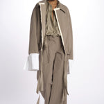 Bomber reversibile ecopelle e galles di cotone BOMBER TRENCH VEGANLEATHER jejia 