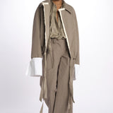 Bomber reversibile ecopelle e galles di cotone BOMBER TRENCH VEGANLEATHER jejia 