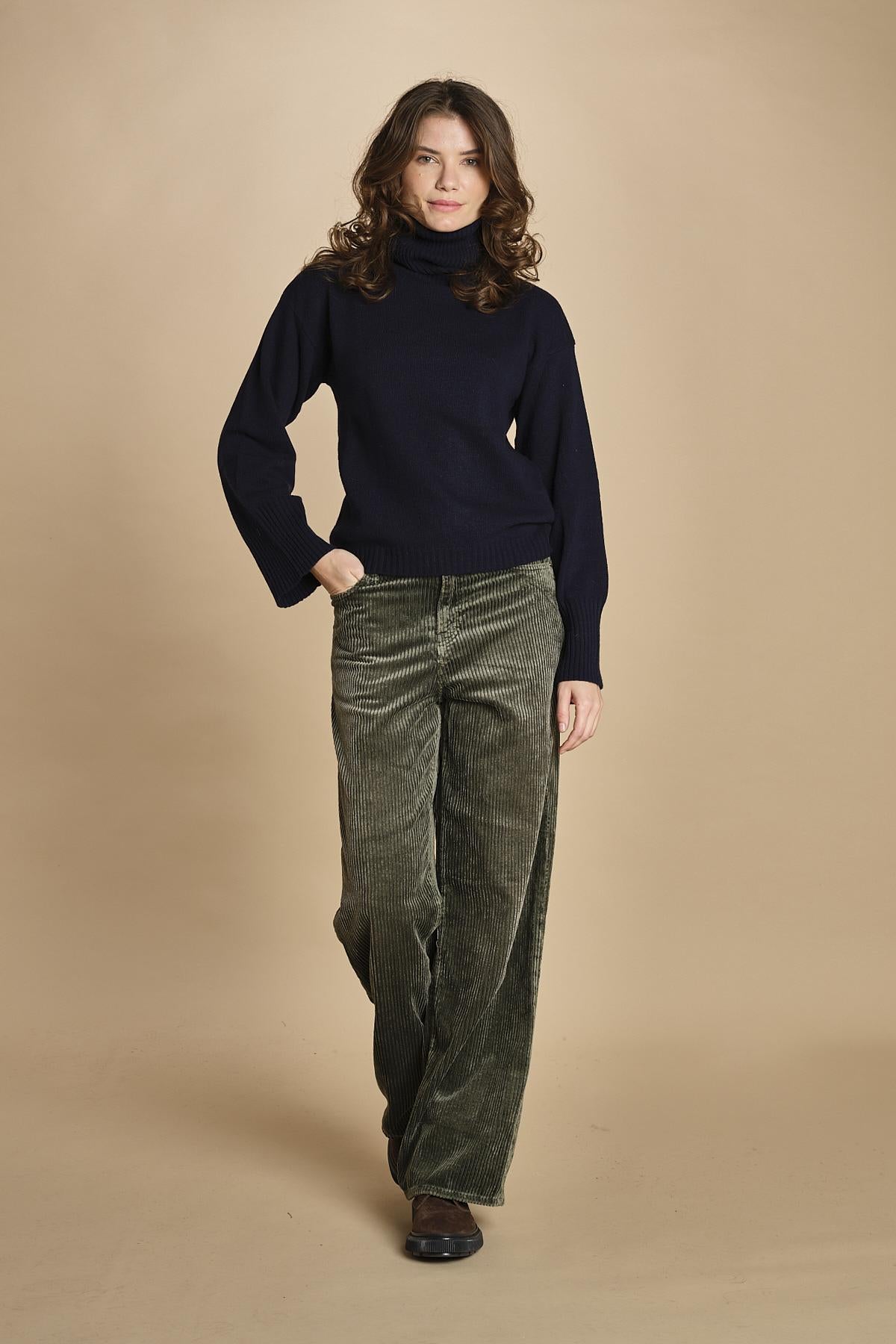 pantalone in velluto PARTHE52 SAGE bellerose 