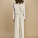 gilet in ecofur. GABI ECRU giovanni paris 