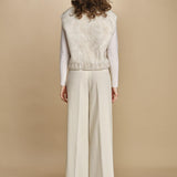 gilet in ecofur. GABI ECRU giovanni paris 