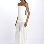 ADELE abito in tulle plisse SS24 9129 WHITE retrofete 