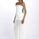 ADELE abito in tulle plisse SS24 9129 WHITE retrofete 
